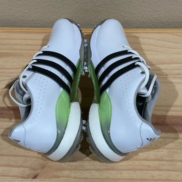 Sz 9 adidas Women’s TOUR360 24 Boost Golf Shoes IF0259 New white black green - Picture 8 of 8